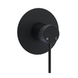 Shower Heads & Screens: Matt Black Round Bath Concealed Shower Mixer Valve Hot Cold Water Tap Watermark