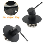 Shower Heads & Screens: Matt Black Round Bath Concealed Shower Mixer Valve Hot Cold Water Tap Watermark