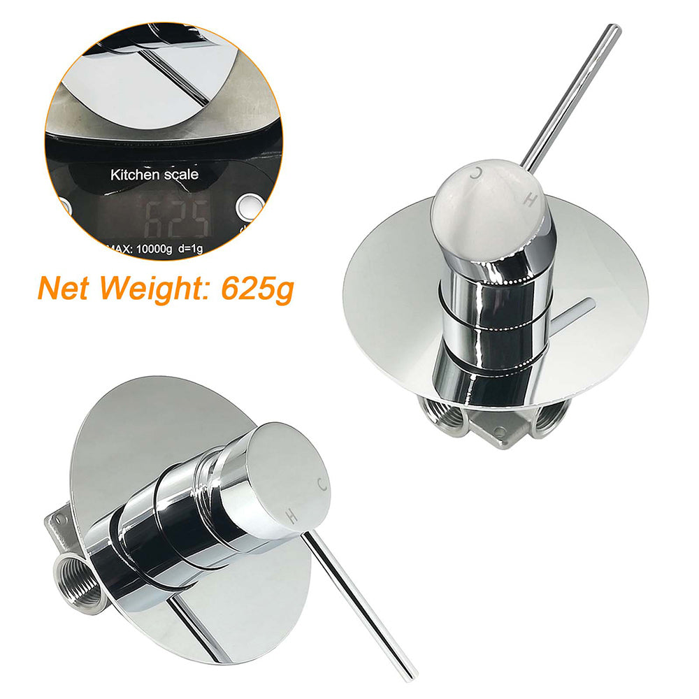 Shower Heads & Screens: Watermark Round Pin Lever Hot Cold Water Mixer Bathroom Shower Tap Valve Chrome