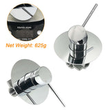 Shower Heads & Screens: Watermark Round Pin Lever Hot Cold Water Mixer Bathroom Shower Tap Valve Chrome