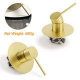 Shower Heads & Screens: Watermark Brushed Gold Round Bathroom Shower Hot Cold Mixer Ceramic Cartridge OZ
