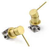 Shower Heads & Screens: Brushed Gold Round Wall Mounted Shower Mixer Hot Cold Bath Tap Valve Cartridge