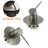 Shower Heads & Screens: Watermark Gun Metal Grey Round Bathroom Shower Hot Cold Mixer Ceramic Cartridge