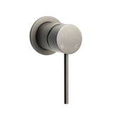 Shower Heads & Screens: Gun Metal Round Small Face Wall Shower Mixer Hot Cold Bath Tap Valve Cartridge