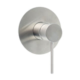 Shower Heads & Screens: Brushed Nickel Bath Shower Mixer Hot Cold Tap Ceramic Cartridge Spindle Round