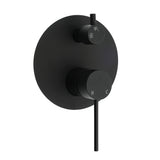 Shower Heads & Screens: Stainless Steel Black Round Shower Mixer Diverter Lead Free Healthy For Bath Set