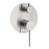 Shower Heads & Screens: AU Round Stainless Steel Shower Mixer Diverter Brushed Nickel For Bathroom Sets