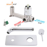Shower Heads & Screens: WELS Chrome Round Wall Mounted Basin Vanity Mixer Bath Tub Bubble Faucet Spout