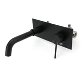 Shower Heads & Screens: Matt Black Round Basin Mixer Bathtub Wall Mounted Faucet Tap Laundry Spout Set