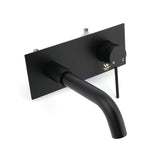 Shower Heads & Screens: Matt Black Round Basin Mixer Bathtub Wall Mounted Faucet Tap Laundry Spout Set