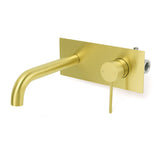Shower Heads & Screens: WELS Bathroom Round Wall Basin Mixer Vanity Sink Tap Spout Faucet Brushed Gold