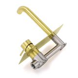 Shower Heads & Screens: WELS Bathroom Round Wall Basin Mixer Vanity Sink Tap Spout Faucet Brushed Gold