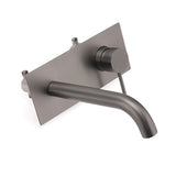 Shower Heads & Screens: WELS Gun Metal Round Wall Basin Mixer Vanity Sink Tap Hot Cold Faucet Spout