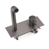Shower Heads & Screens: WELS Gun Metal Round Wall Basin Mixer Vanity Sink Tap Hot Cold Faucet Spout