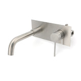 Shower Heads & Screens: WELS Round Wall Mounted Basin Vanity Mixer Bath Tub Faucet Spout Brushed Nickel