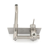 Shower Heads & Screens: WELS Round Wall Mounted Basin Vanity Mixer Bath Tub Faucet Spout Brushed Nickel