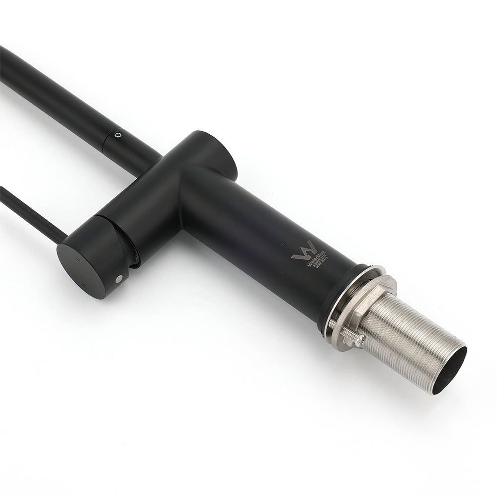Shower Heads & Screens: WELS Matt Black SUS Tall Kitchen Laundry 360º Swivel Sink Mixer Faucet Tap Spout