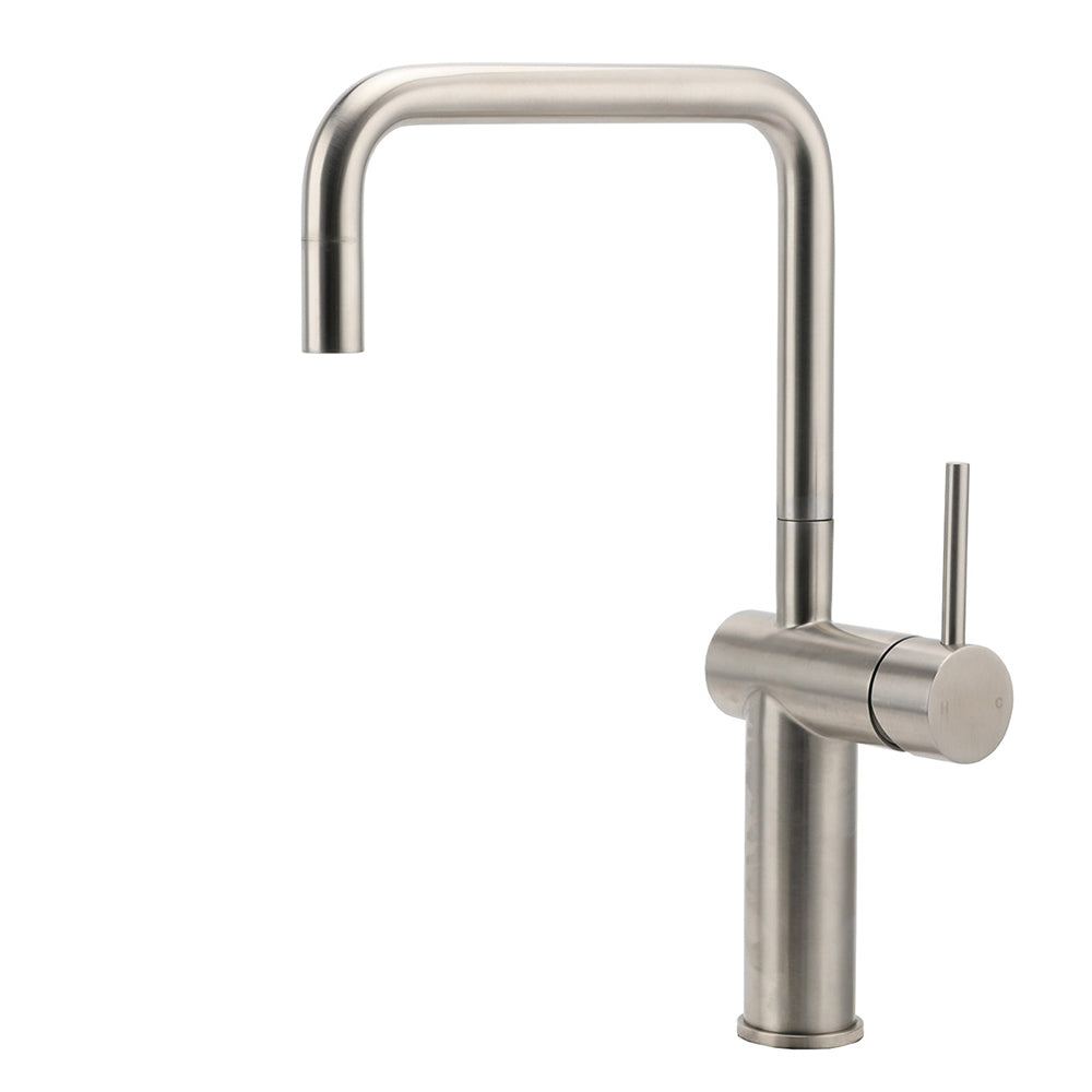 Shower Heads & Screens: WELS 6L/m Kitchen Laundry 360º Swivel Sink Mixer Faucet Tap Spout Brushed Silver