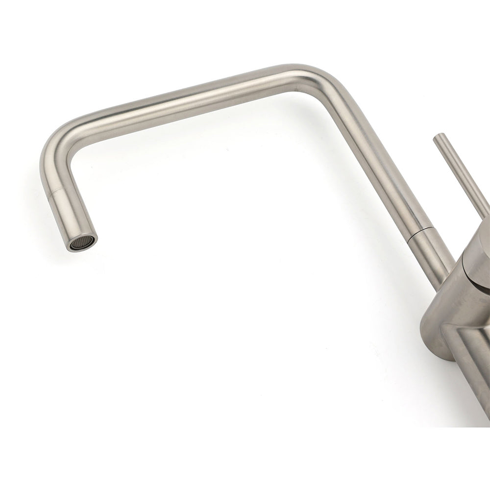 Shower Heads & Screens: WELS 6L/m Kitchen Laundry 360º Swivel Sink Mixer Faucet Tap Spout Brushed Silver
