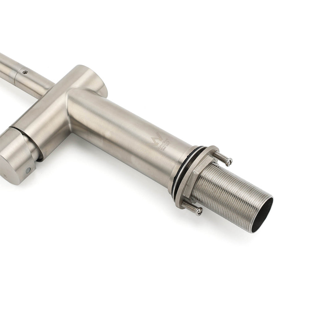 Shower Heads & Screens: WELS 6L/m Kitchen Laundry 360º Swivel Sink Mixer Faucet Tap Spout Brushed Silver