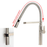 Shower Heads & Screens: Brushed Nickel Kitchen Sink Basin Mixer 360 Swivel Faucet Tap Pull Out Spout SUS