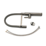 Shower Heads & Screens: WELS Gun Metal Stainless Steel Pull Out Swivel Kitchen Mixer Sink Tap Spout Faucet