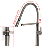 Shower Heads & Screens: WELS Gun Metal Stainless Steel Pull Out Swivel Kitchen Mixer Sink Tap Spout Faucet