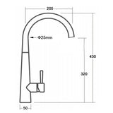 Shower Heads & Screens: Brushed Gold Round Kitchen Mixer Sink Tap 360 Swivel Basin Laundry Faucet Spout