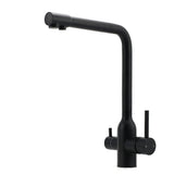 Shower Heads & Screens: Matt Black 3 Ways Kitchen Mixer Tap Pury Water Sink Faucet 360 Swivel Spout Outlet