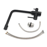 Shower Heads & Screens: Matt Black 3 Ways Kitchen Mixer Tap Pury Water Sink Faucet 360 Swivel Spout Outlet