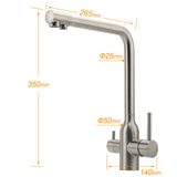 Shower Heads & Screens: WELS 3 Function Kitchen Sink 360° Swivel Mixer Tap Clean Pure Drink Water Faucet
