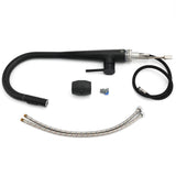 Shower Heads & Screens: Round Matt Black Pull Out Kitchen Sink Tap Laundry Basin Mixer 2 Way Spout Set