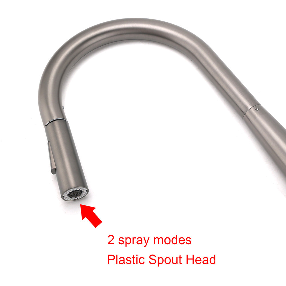 WELS Gun Metal Pull Out 2 Modes Spray Spout Kitchen Sink Tap Basin Faucet Mixer