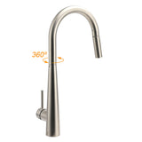 Shower Heads & Screens: Brushed Nickel Pull Out Kitchen Tap Sink Mixer Faucet Spout 2 Modes Spray Outlet