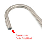 Shower Heads & Screens: Brushed Nickel Pull Out Kitchen Tap Sink Mixer Faucet Spout 2 Modes Spray Outlet