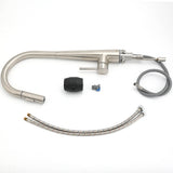 Shower Heads & Screens: Brushed Nickel Pull Out Kitchen Tap Sink Mixer Faucet Spout 2 Modes Spray Outlet