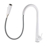 Shower Heads & Screens: Matte White 2 Modes Spray Kitchen Mixer Pull Out Sink Tap Laundry Swivel Faucet