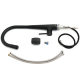 Shower Heads & Screens: Matt Black Pull Out Long Hose Kitchen Sink Tap Round Basin Mixer Faucet Spout
