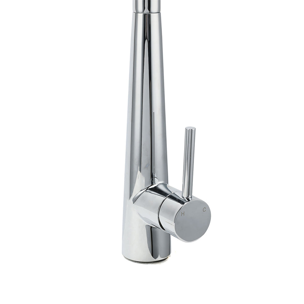 Shower Heads & Screens: WELS Chrome Pull Out Kitchen Sink Tap Round Basin Mixer Faucet Flexible Spout