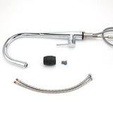 Shower Heads & Screens: WELS Chrome Pull Out Kitchen Sink Tap Round Basin Mixer Faucet Flexible Spout