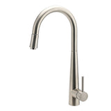 Shower Heads & Screens: Brushed Nickel Silver Round Pull Out Kitchen Sink Tap Mixer Faucet Spout Outlet