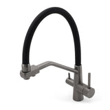 Shower Heads & Screens: NEW Gun Metal Grey 3-Way Drink Pure Water Kitchen Mixer Pull Out Spout Sink Tap