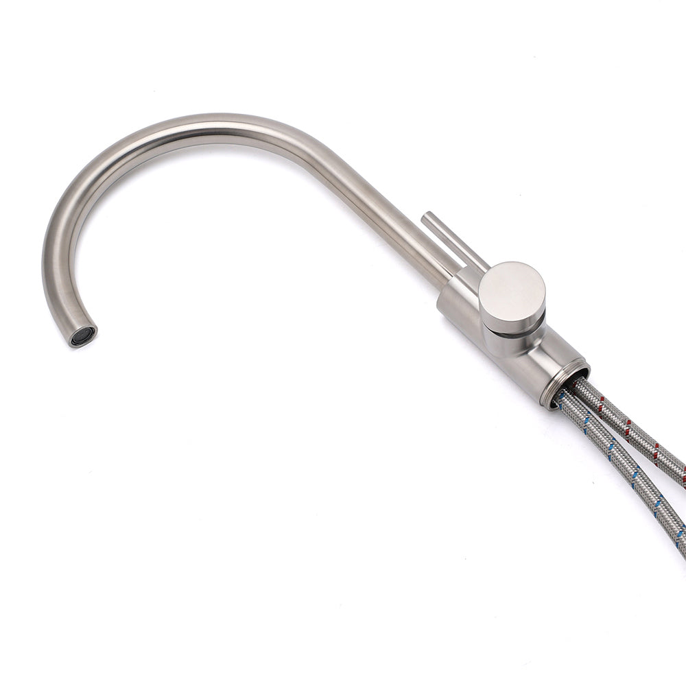 Shower Heads & Screens: Brushed Nickel Stainless Steel Bathtub Tap Free Standing Faucet Filler Spout Set