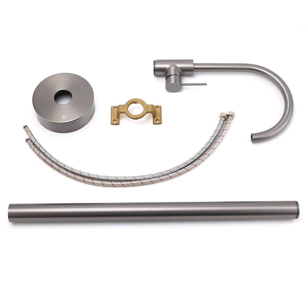 Shower Heads & Screens: Gun Metal Bathroom Free Standing Hot Cold Water Mixer Tap Bath Tub Filler Spout