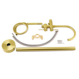 Shower Heads & Screens: WELS Brushed Gold Bath Tub Mixer Tap Free Standing Faucet Spout Handheld Shower