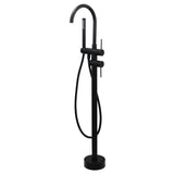 Shower Heads & Screens: WELS Matt Black Bathtub Filler Free Standing Mixer Faucet Tap Spout HandHeld Set