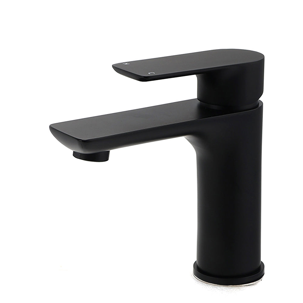 Shower Heads & Screens: WELS Matt Black Basin Mixer Bathroom Vanity Laundry Sink Flick Faucet Tap Valve