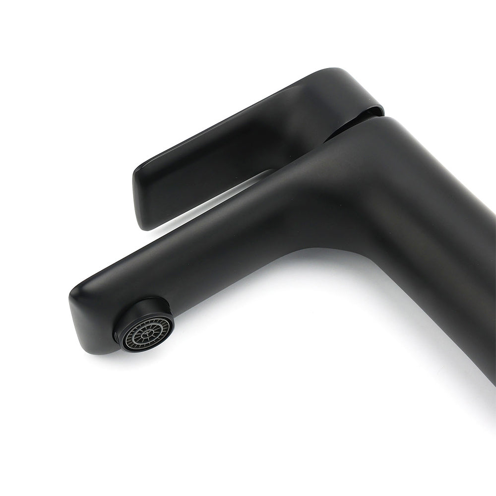 Shower Heads & Screens: WELS Matt Black Basin Mixer Bathroom Vanity Laundry Sink Flick Faucet Tap Valve