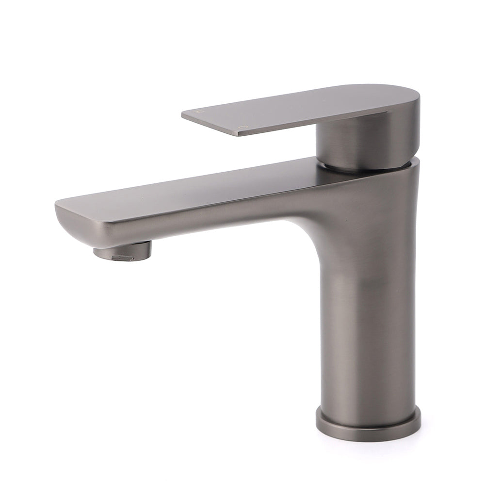 Shower Heads & Screens: WELS Gun Metal 4.5L/min Kitchen Laundry Round Basin Mixer Vanity Sink Faucet Tap