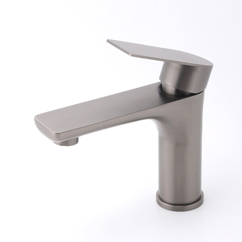 Shower Heads & Screens: WELS Gun Metal 4.5L/min Kitchen Laundry Round Basin Mixer Vanity Sink Faucet Tap
